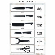 6-Piece Stainless Steel Knife Set