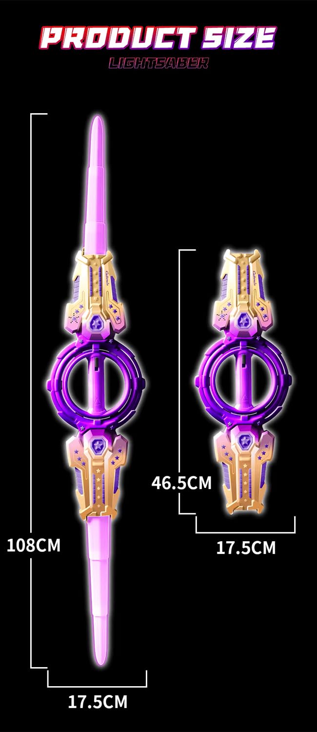 Fire Spin Sword Double-Edged Lightsaber