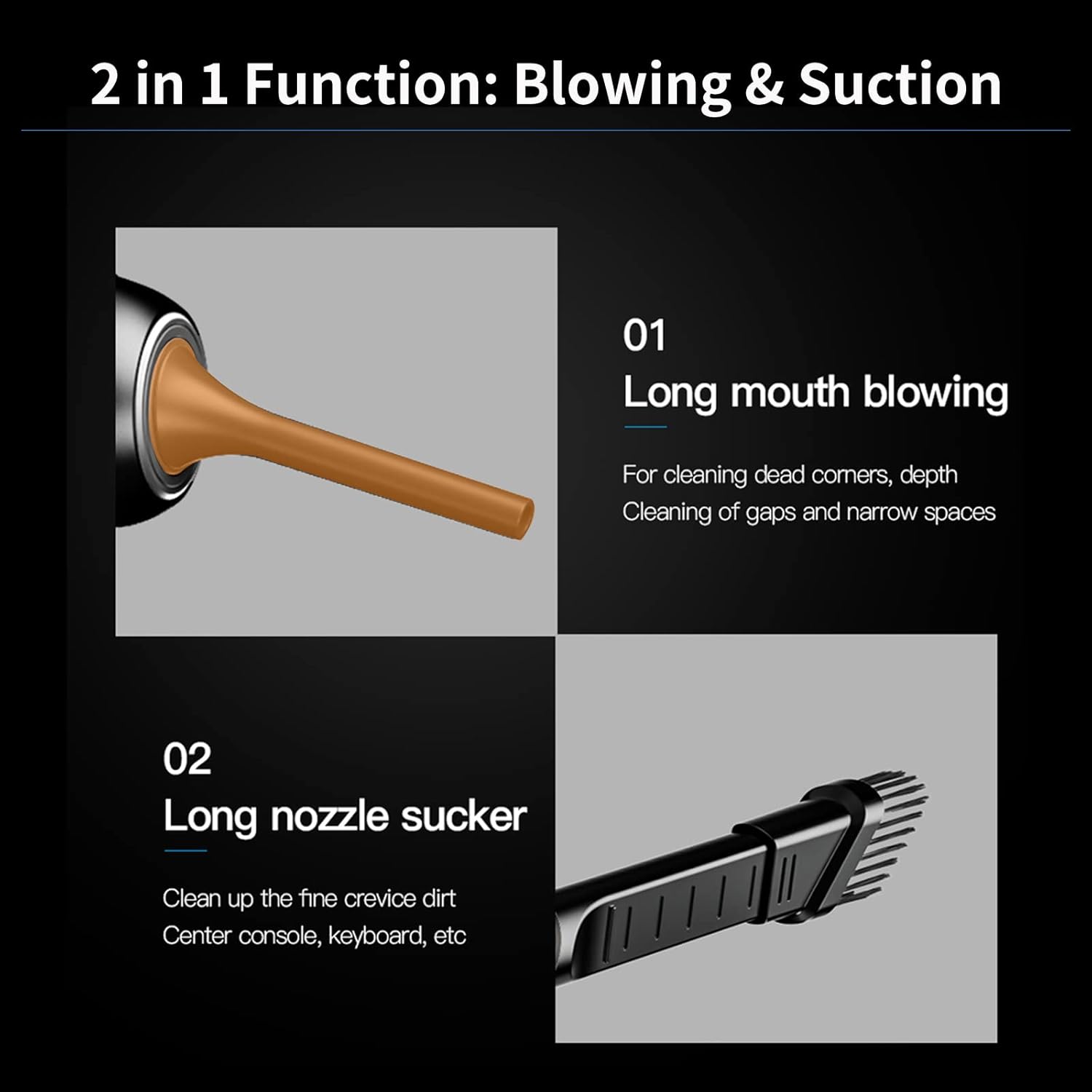 2-in-1 Handheld Vacuum Cleaner