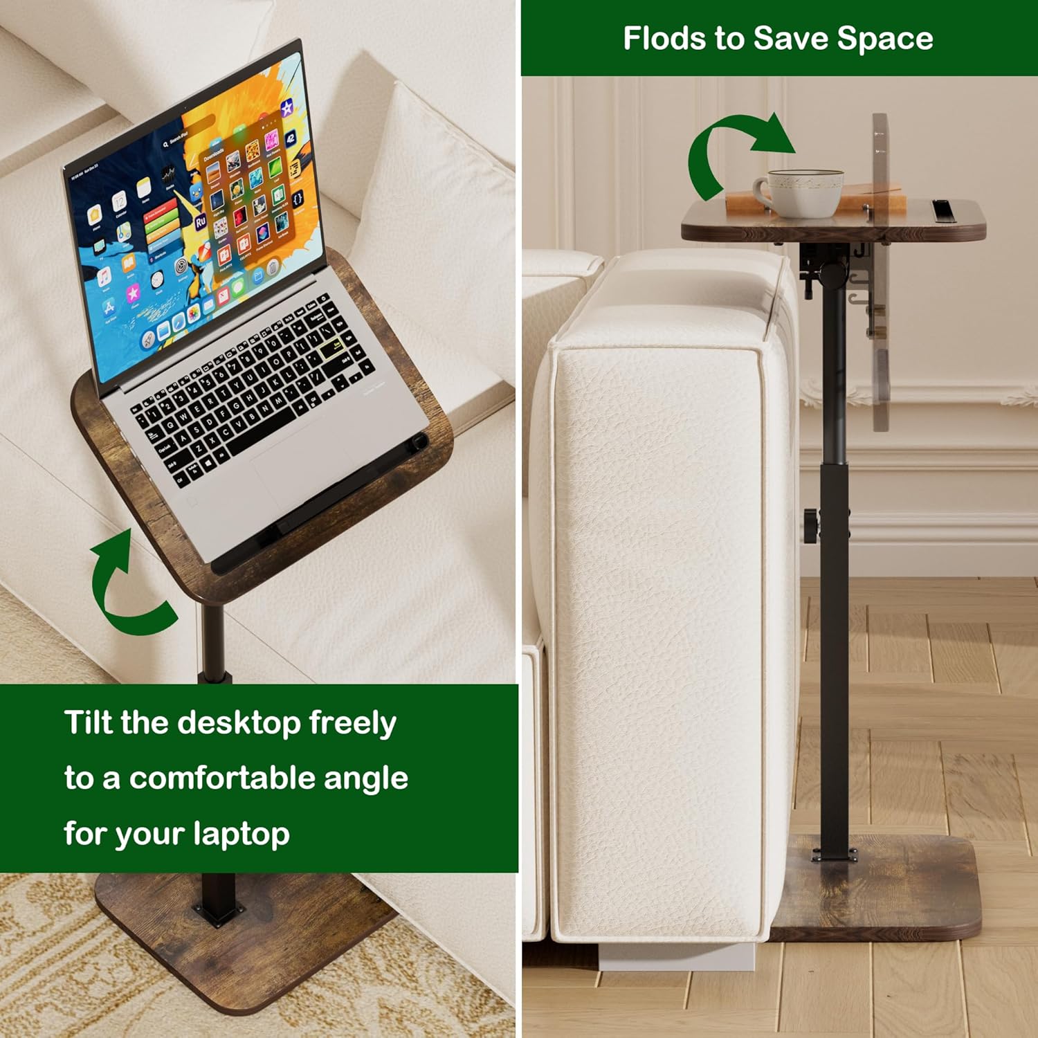TV Tray Side Table for Couch