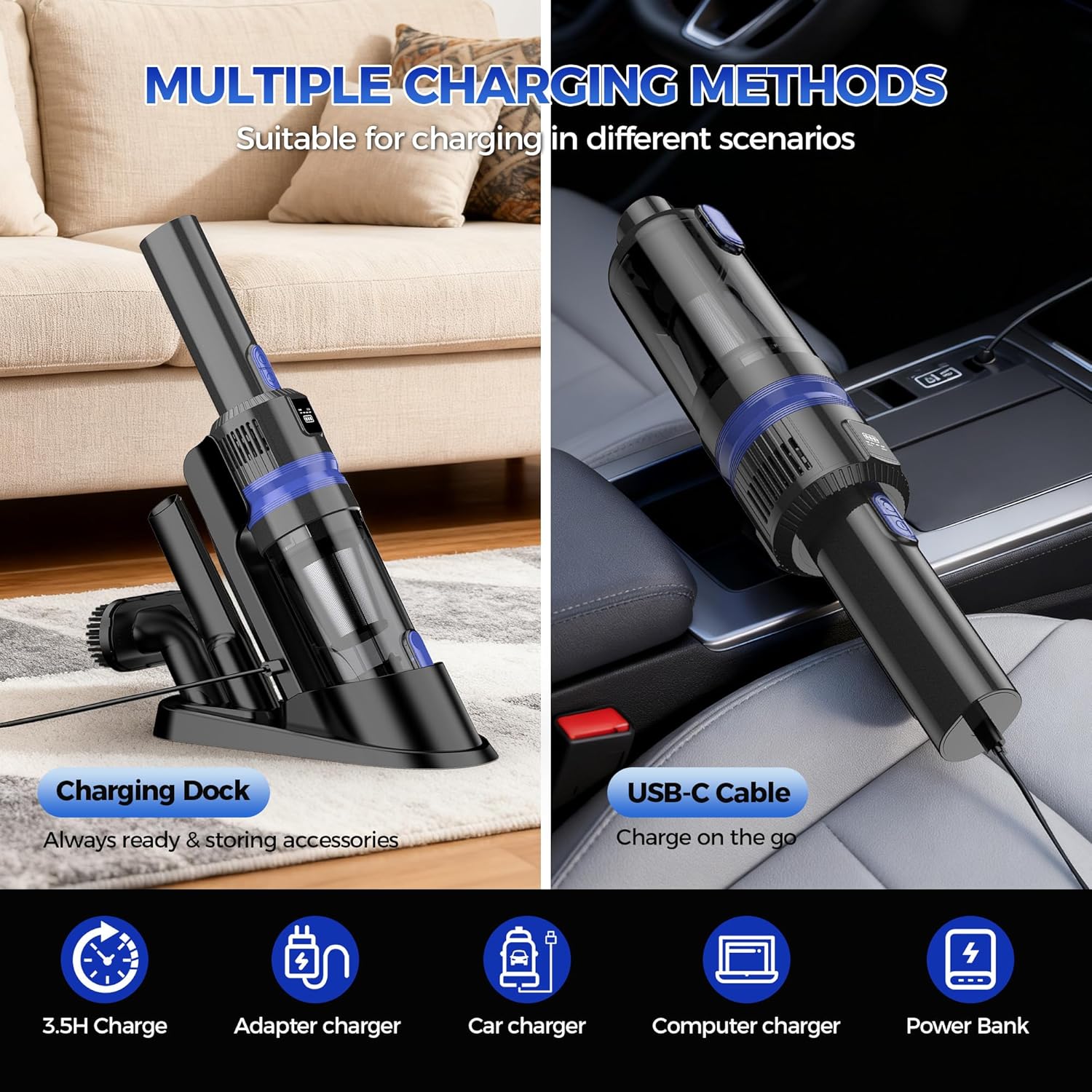 3-in-1 Portable Cordless Vacuum Cleaner