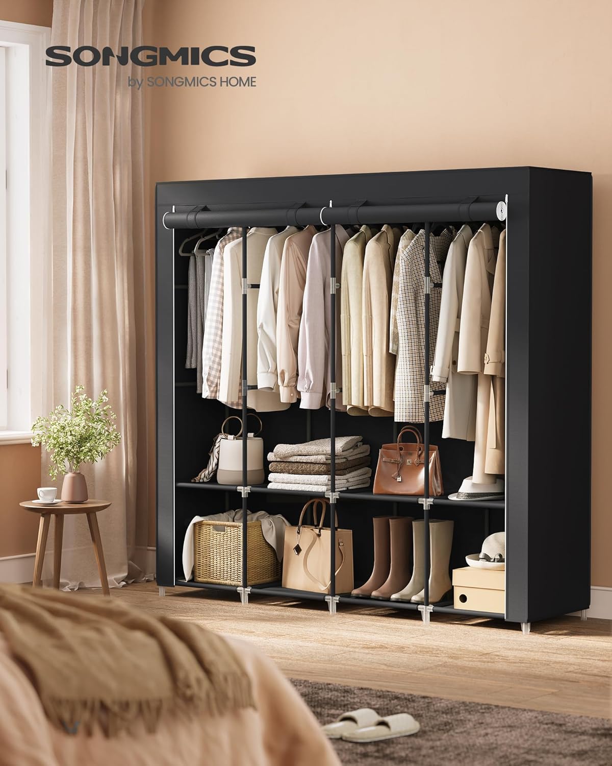 Wardrobe Closet Organizer with Cover