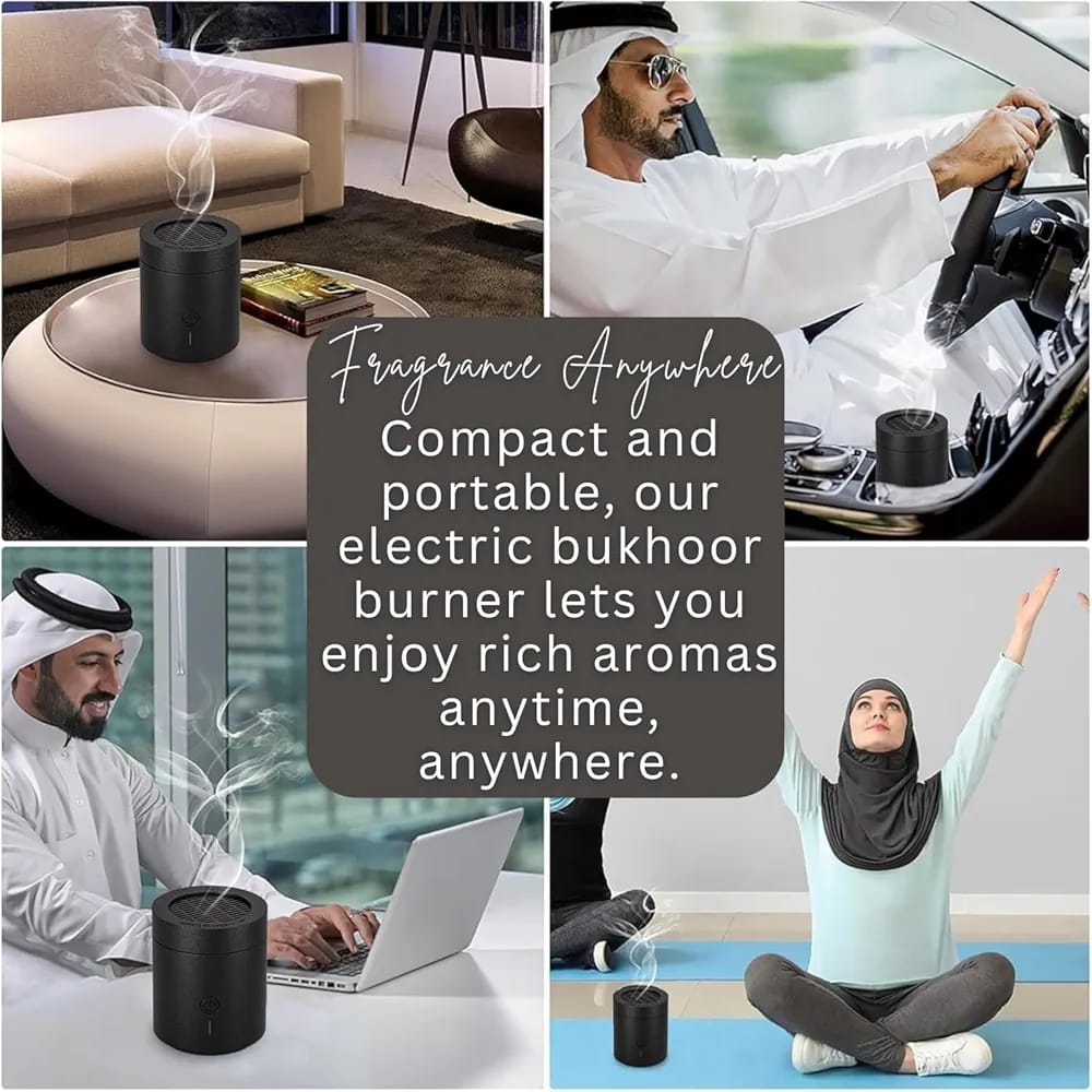 مبخرة بخور كهربائية محمولة مع فحم