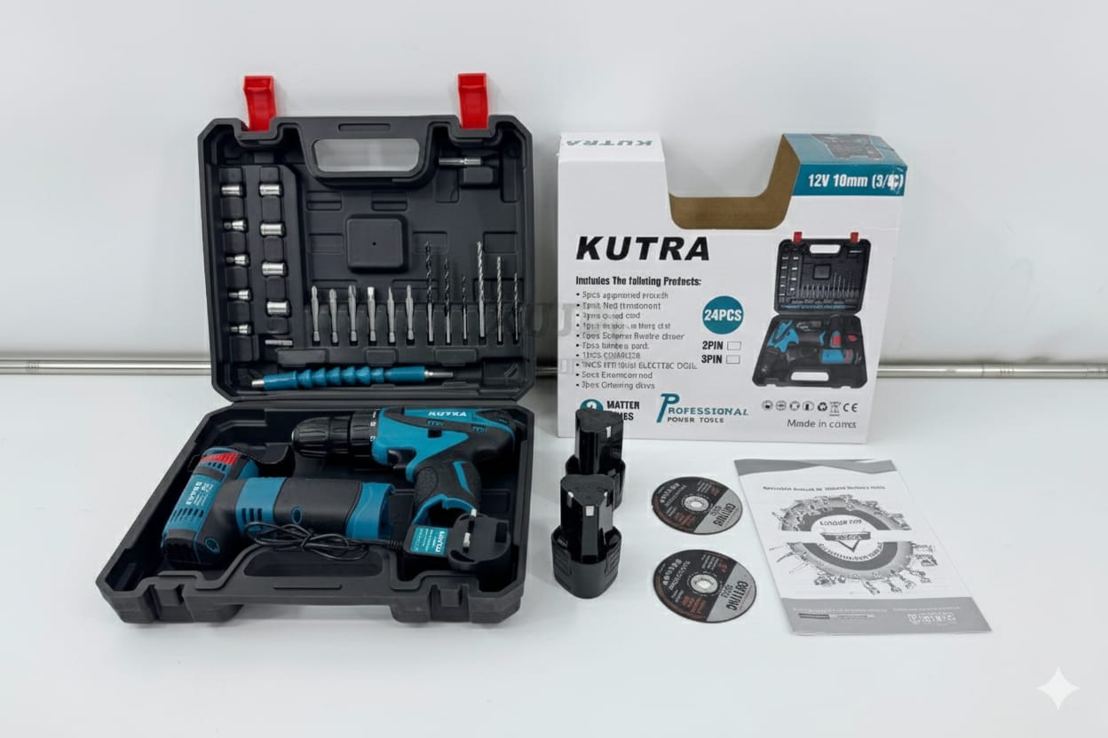 Kutra Drill with Cutter Combo Set – Heavy-Duty Multi-Purpose Power Tool Kit