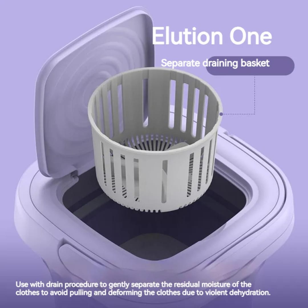 Portable Mini Foldable Washing Machine - 3 Wash Modes with Spin Dry | Space-Saving & Travel Friendly
