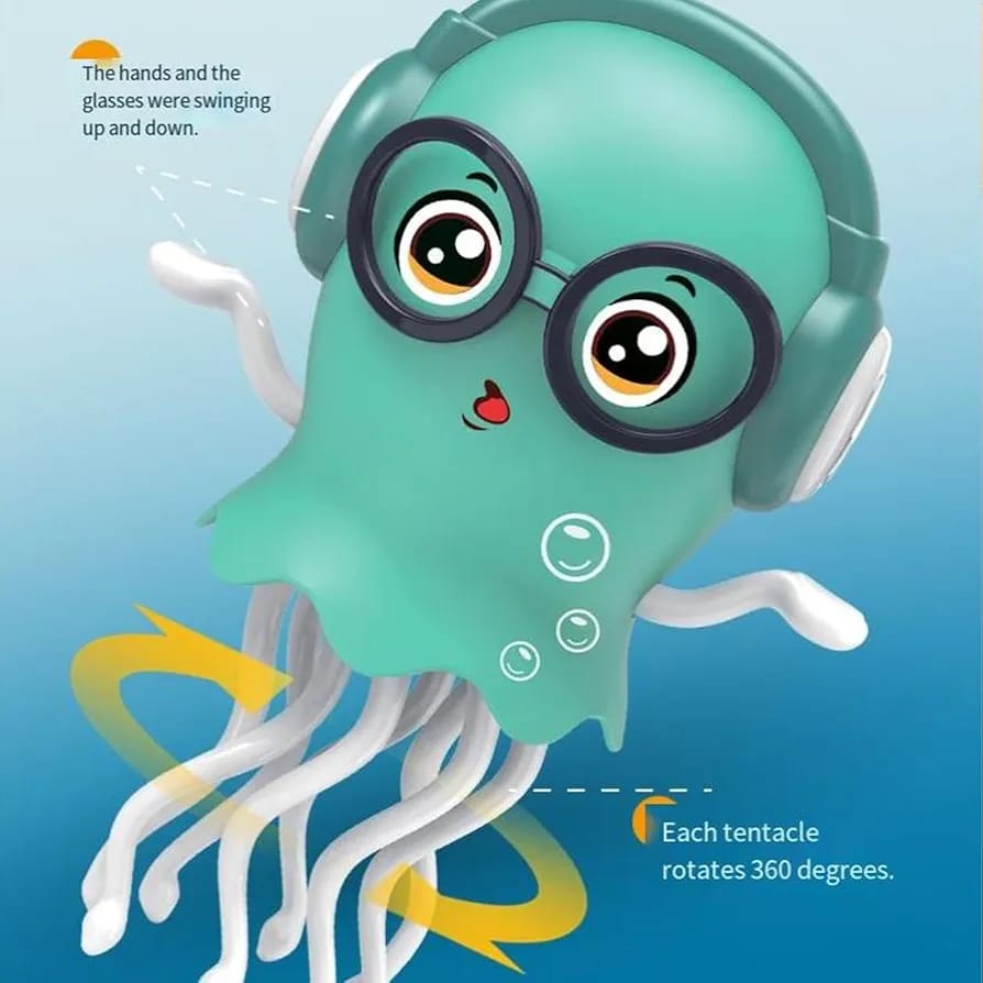 🦑 Dancing Squid & Jellyfish Toy – 2025 New Tummy Time Fun