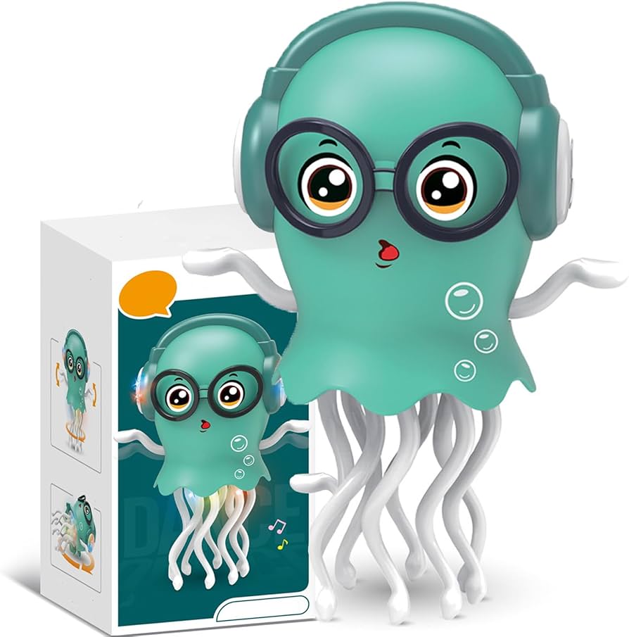 🦑 Dancing Squid & Jellyfish Toy – 2025 New Tummy Time Fun