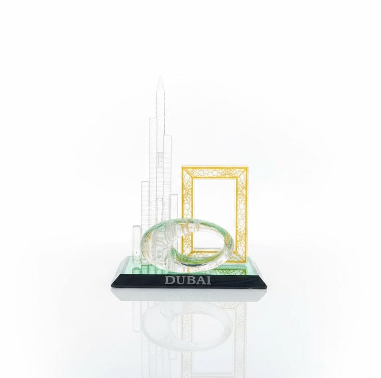 Dubai Skyline Crystal Souvenir Showpiece